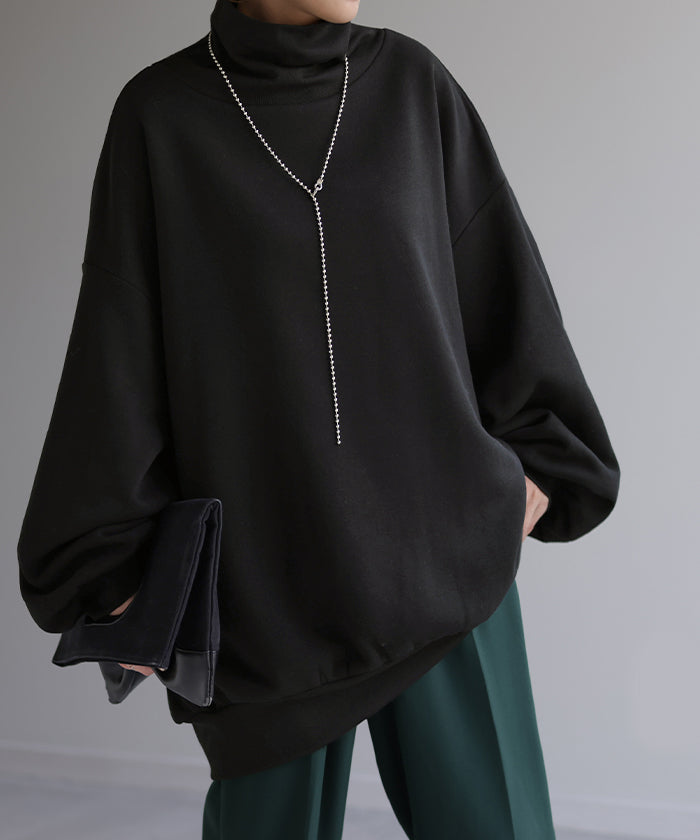 暖「 ぽわん袖 と オフタートルネック 」 トップス レディース
