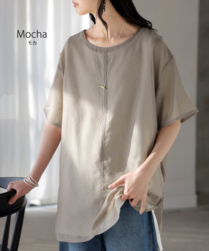 Tシャツ トップス レディース シアー シアートップス シースルー