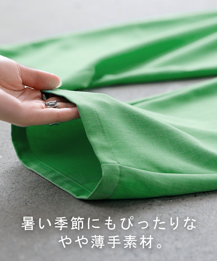 パンツ 接触冷感 レディース タック カーブパンツ ボトムス ゆったり