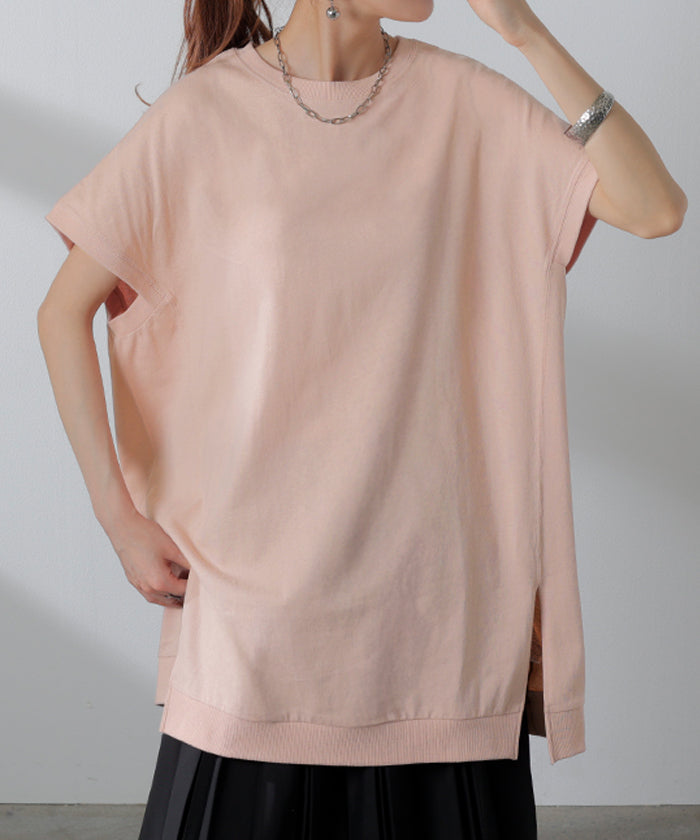 Tシャツ 綿100％ レディース トップス 半袖 カットソー ロング ティー 