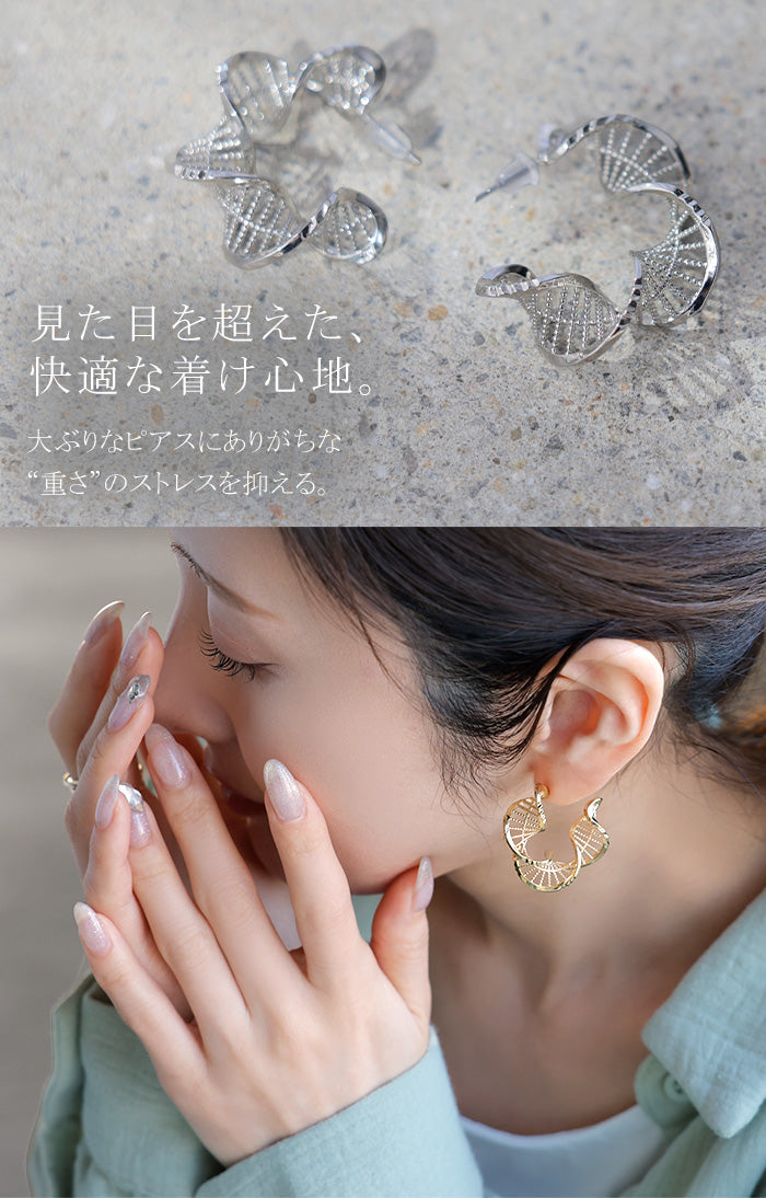 2026SS新作 ピアス スパイラル デザイン アクセサリー レディース