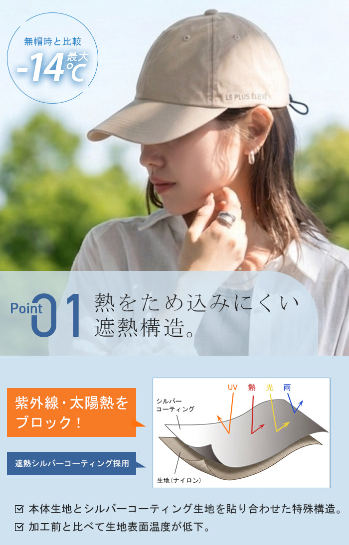 2026SS新作 キャップ 「UVカット 99％以上 UPF50+」 レディース 帽子