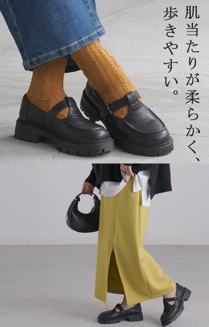 大きいサイズ有 23cm ～ 24.5cm ローファー メリージェーン 厚底