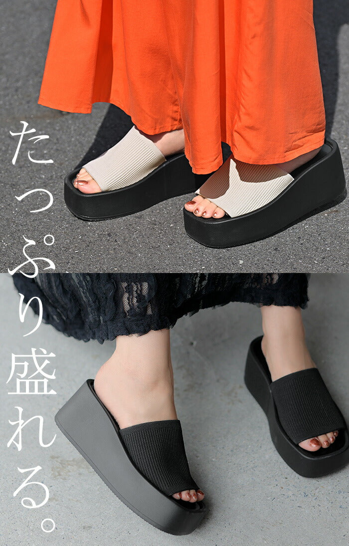 大きいサイズ有 23.0cm ～ 25.0cm 厚底 サンダル レディース 7cm