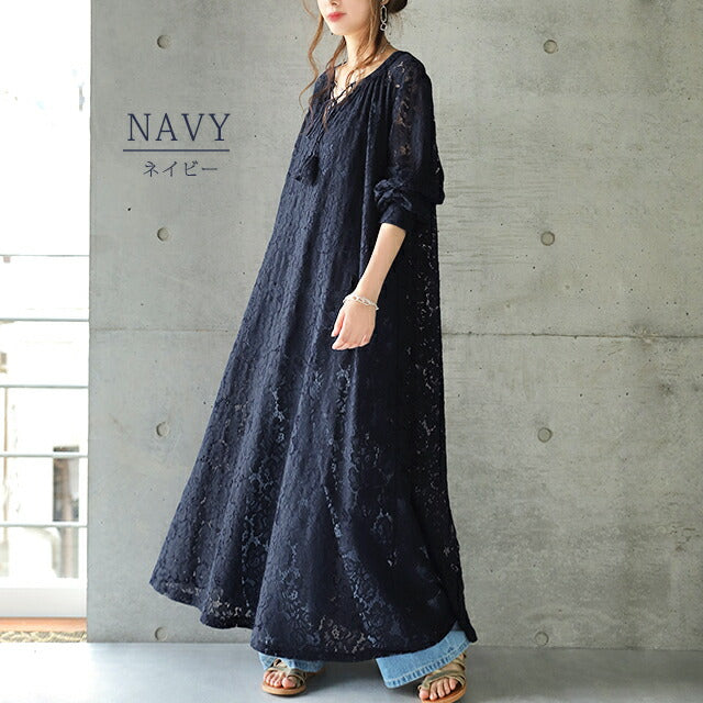 ロングワンピース ワンピース レディース レイヤード ロング ロング