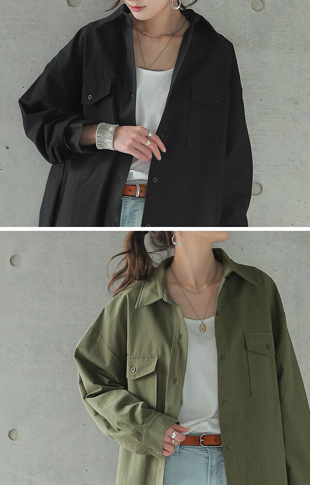 シャツ ロングシャツ シャツワンピース CPOジャケット アウター コート