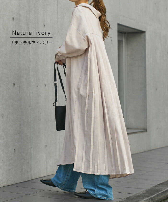 ゆれる。大人の洗練バックプリーツ ワンピース レディース ワンピ