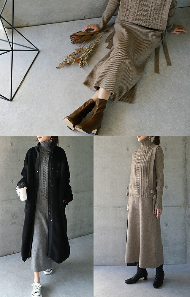 ベスト＋ワンピ」主役級セット ニット ニットワンピース セットアップ