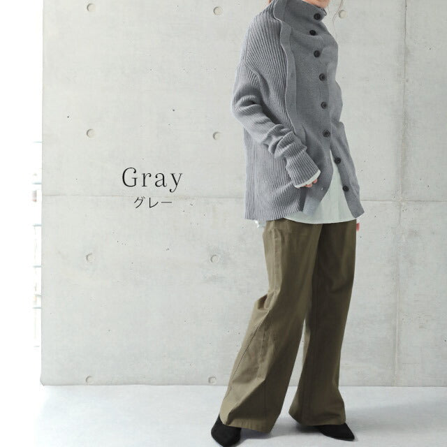 素敵って言われる変形デザイン「アシメニット」 ニット レディース