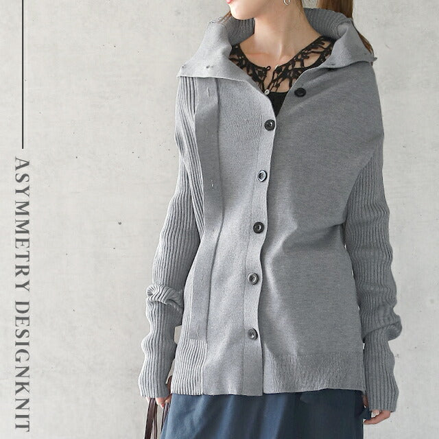 芽風 MEFU 変形 ニット セーター アシンメトリー ウール モヘヤ 38