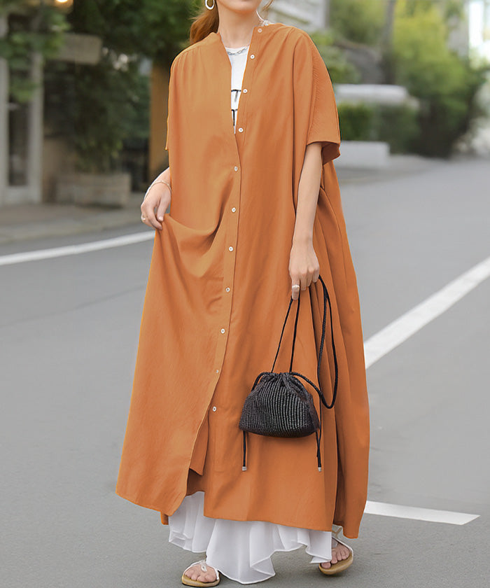 超美品❤️お値下げワンピース ワンピース 「 リニューアル 」 シャツ シャツワンピース ノーカラー