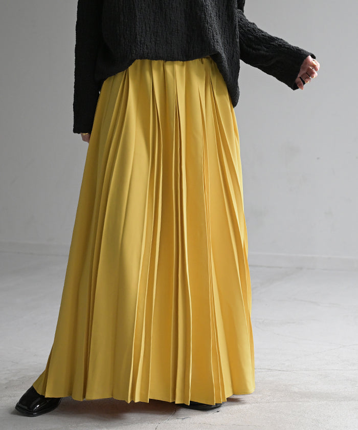 PGG イエロープリーツスカート❣️最終価格❣️ スカート 『 選べるプリーツ＆着丈 』 プリーツ プリーツスカート A