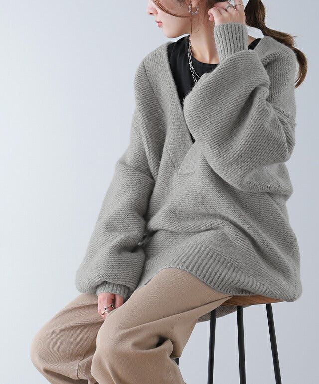 トップス K8.0 Hug + Knit 骨格ストレートスクエアネックニットトップス ニット|骨格