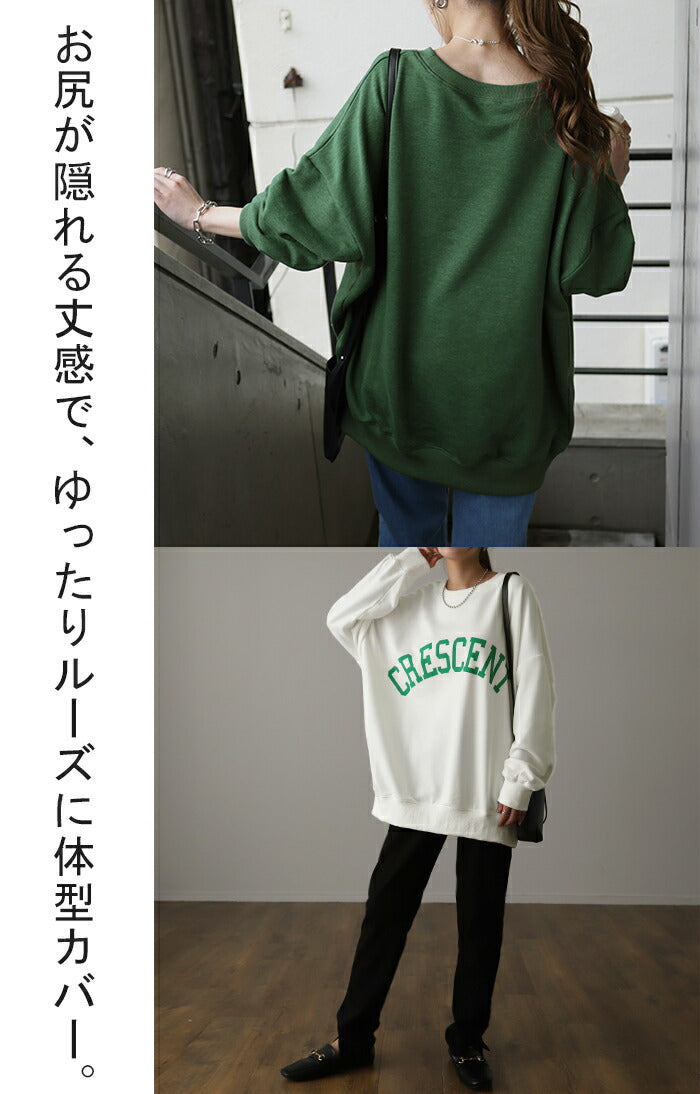 大人も着たい「 カレッジロゴ 」 スウェット レディース トレーナー