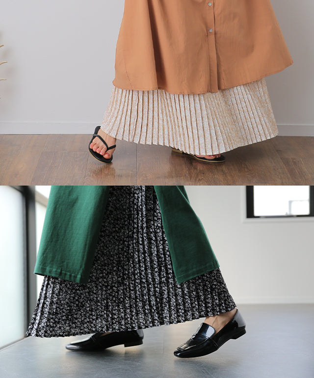 SALE】フラワーカットワーク刺繍スカート【ゴムウエスト