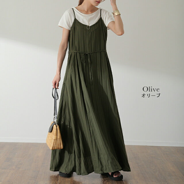 キャミワンピ 「 映える、綿100% 」 ワンピース キャミソール キャミ