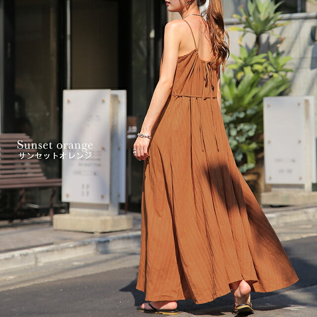 キャミワンピ 「 映える、綿100% 」 ワンピース キャミソール キャミ