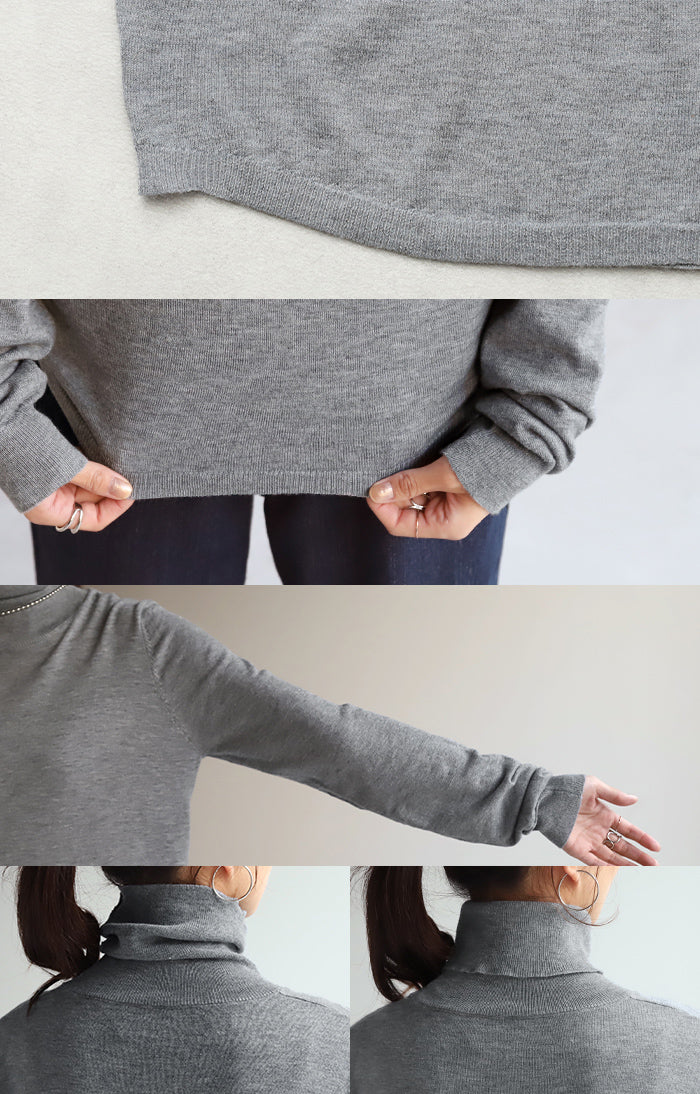 シルク混 』 ニット インナー タートル □一部6月上旬入荷